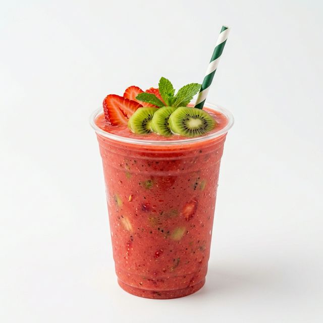 Projektowanie graficzne opakowań — smoothie red